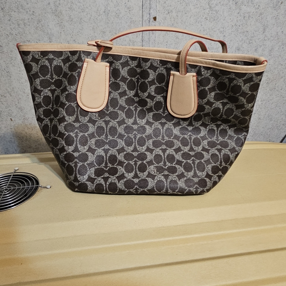 Coach Signature Brown and Tan Tote - Picture 8 of 8